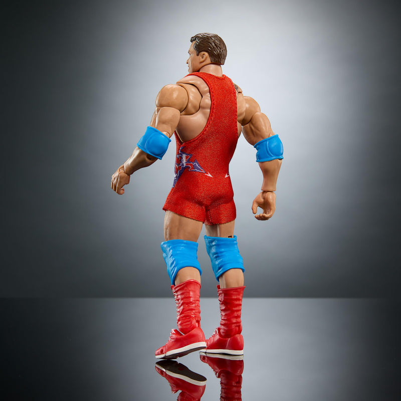 Mattel WWE Ultimate Edition Action Figure & Accessories, 6-inch Kurt Angle Collectible Set, Swappable Heads & Hands, Entrance Gear & 30 Articulation Points, HVF83