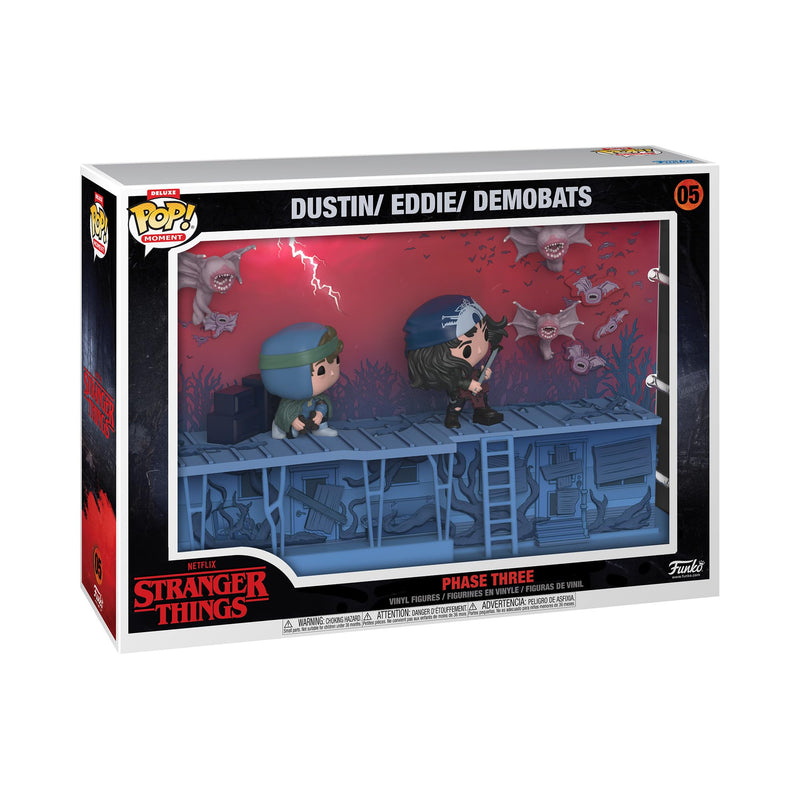 Funko POP! Moments Deluxe: Stranger Things - Dustin, Eddie and the Demobats - Phase Three - Collectable Vinyl Figure - Gift Idea - Official Merchandise - Toys for Kids & Adults - TV Fans