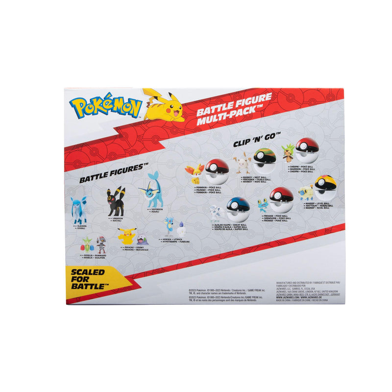 Pokémon Battle Figure 6 Pack - Features 2-Inch Sableye, Axew, Snivy, Tepig, Oshawott & Pikachu - Authentic Details