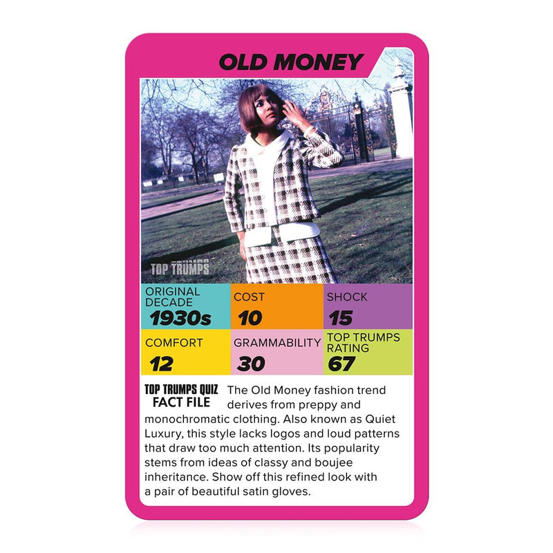 Top Trumps Guide to Fashion Trends Specials Card Game, Play with 30 of the most trending, iconic and distinctive fashion styles, educational gifts and toys for boys and girls Aged 6 plus, Multicolore