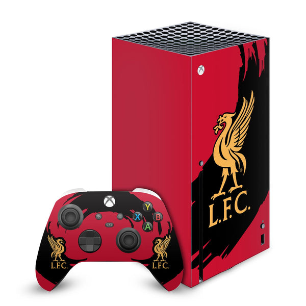 Head Case Designs Officially Licensed Liverpool Football Club Sweep Stroke Art Vinyl Sticker Gaming Skin Decal Cover Compatible With Xbox Series X Console and Controller Bundle