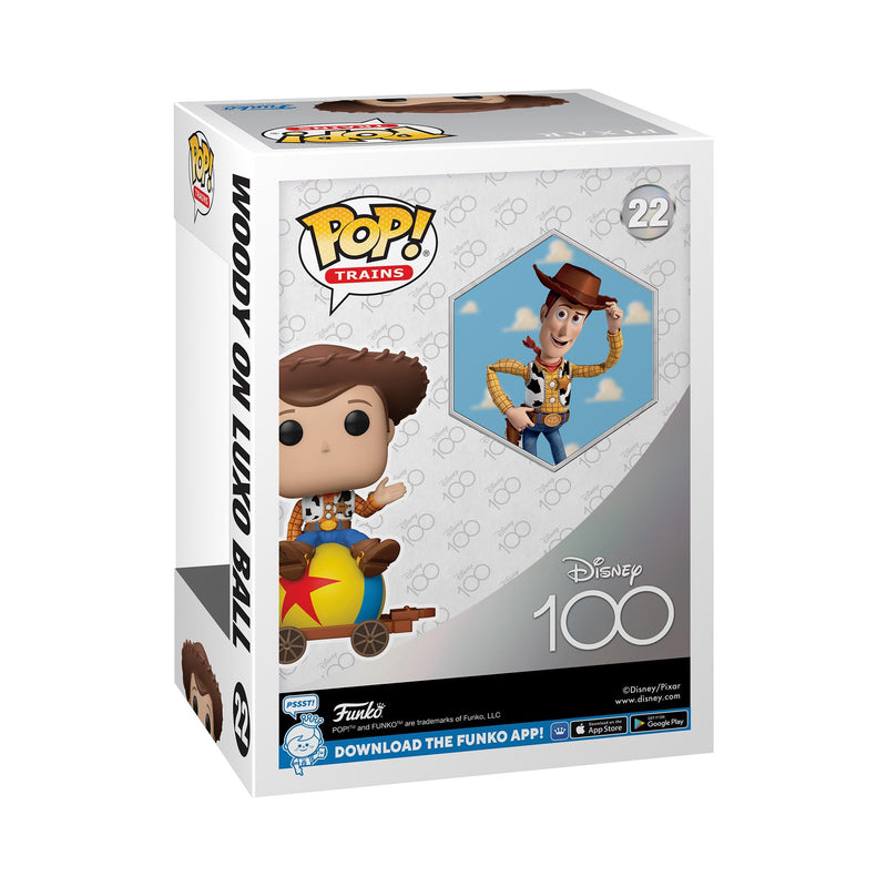 Funko Pop! Trains: Disney 100 - Woody - Disney Pixar: Toy Story - Amazon Exclusive - Collectable Vinyl Figure - Gift Idea - Official Merchandise - Toys for Kids & Adults - Movies Fans