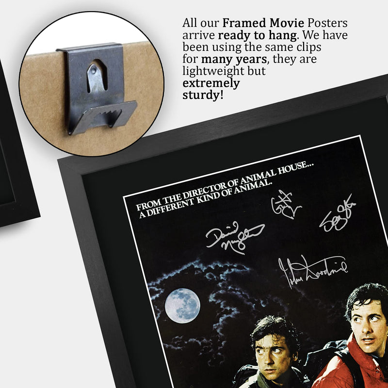 HWC Trading FR A3 An American Werewolf in London Movie Poster Daviv Naughton Gifts Printed Poster Signed Autograph Picture for Movie Memorabilia Fans - A3 Framed