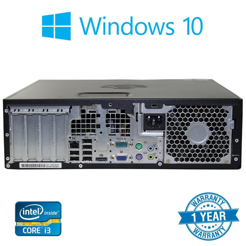 Windows 10 Pro, HP 6200 Pro SFF, Desktop PC Computer, 8GB Ddr3 RAM, 250 GB HDD Hard Drive (Renewed)