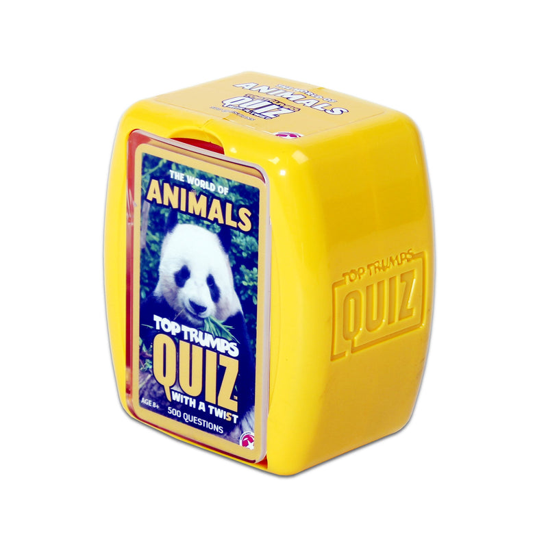 Top Trumps The World of Animals Quiz Game, 500 questions to test your knowledge and memory on dogs, lions, elephants, monkeys, snakes and tigers, gift and toy for boys and girls aged 8 plus