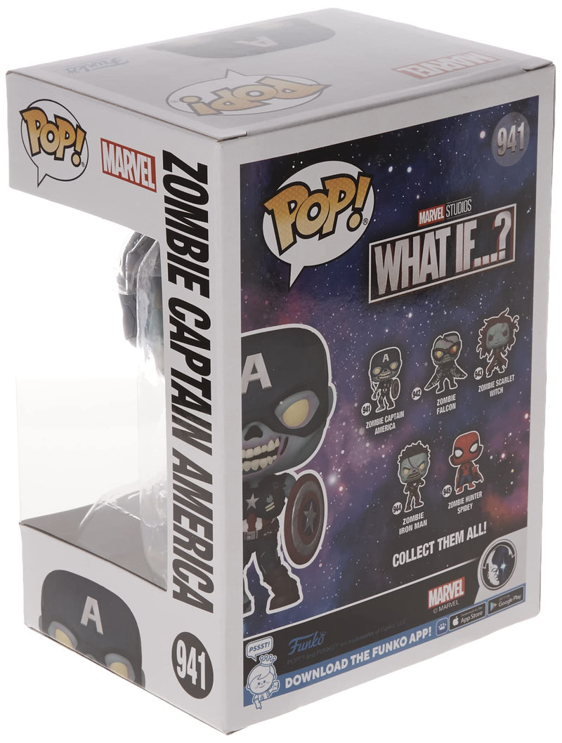 Funko POP! Marvel - What If - Zombie Captain America - Marvel What If - Collectable Vinyl Figure - Gift Idea - Official Merchandise - Toys for Kids & Adults - TV Fans - Model Figure for Collectors