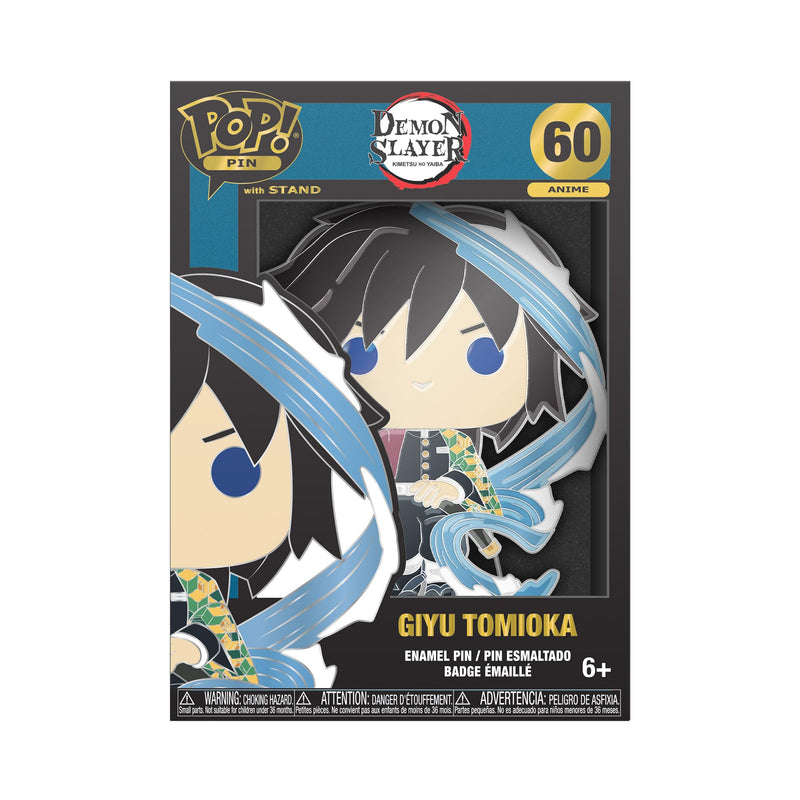 Funko Pop! TOMIOKALarge Enamel Pin Demon Slayer: GIYU - Giyu Tomioka - Demon Slayer Enamel Pins - Cute Collectable Novelty Brooch - for Backpacks & Bags - Gift Idea - Anime Fans