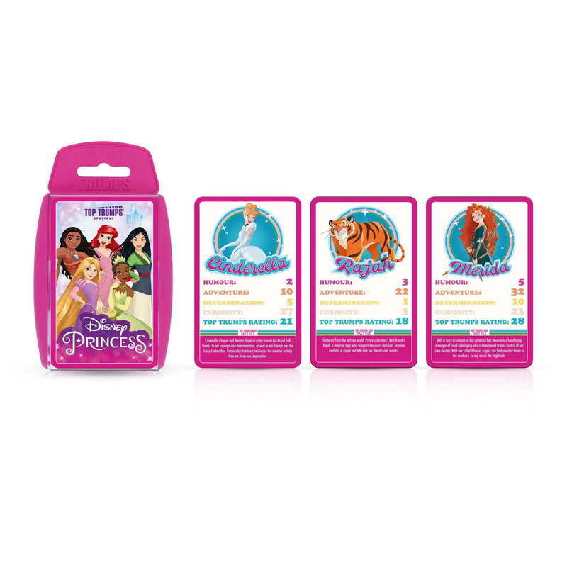 Top Trumps Disney Princess Specials Card English Edition, Play with Cinderella, Jasmine, Belle and Snow White battle your way to visctory, Educational game for ages 6 up, Pink.