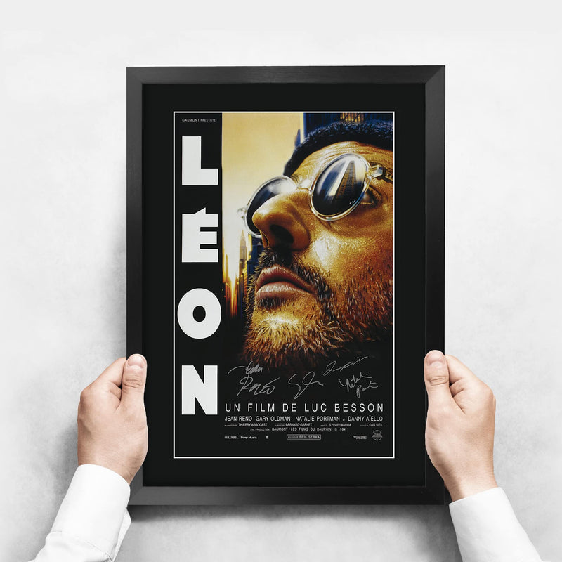 HWC Trading FR A3 Leon Jean Reno Gifts Printed Poster Signed Autograph Picture for Movie Memorabilia Fans - A3 Framed