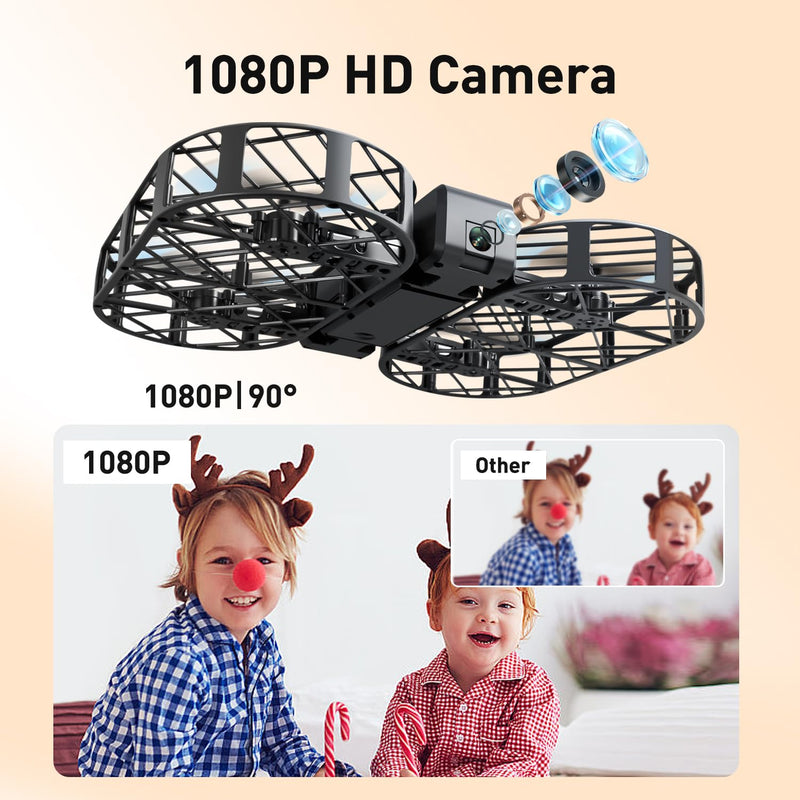 4DRC V38 Foldable Drone with 1080P Camera,RC Quadcopter for Kids Beginners, Altitude Hold and Long Flight Time,Propeller Full Protect, Easy to use Kids Gifts Toys for Boys, Girls