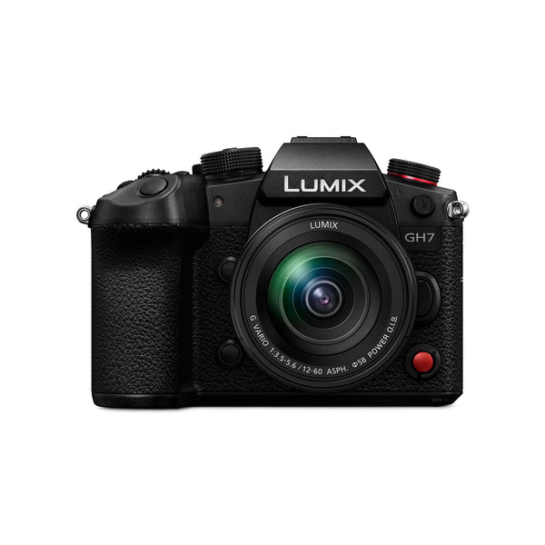 Panasonic Lumix DC-GH7ME Micro Four Thirds Mirrorless Camera with Lumix G Vario H-FS12060 Lens, 25.2MP, C4K/4K 4:2:2 60/50p Video, Phase Hybrid AF, Active IS, ProRes RAW HQ, OLED Viewfinder, Black