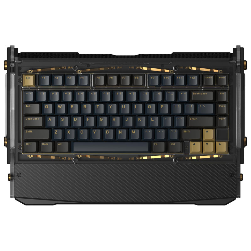 DRY STUDIO Black Diamond 75 RGB Wireless Mechanical Gaming Keyboard, 2.4G 2ms Latency, Tri-Mode Connection, Leaf Spring Mount, Custom Internals, Hotswapable Switch