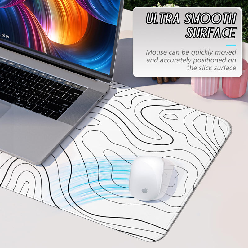 YUWLDD Mouse Pad Gaming Large Desk Pad (31.5 x 11.8 x0.12 inch) Washable Large Mouse Mat, Japanese Mouse Pad with Anti-Slip Rubber Base, Extended Mouse Pad for Office & Home.