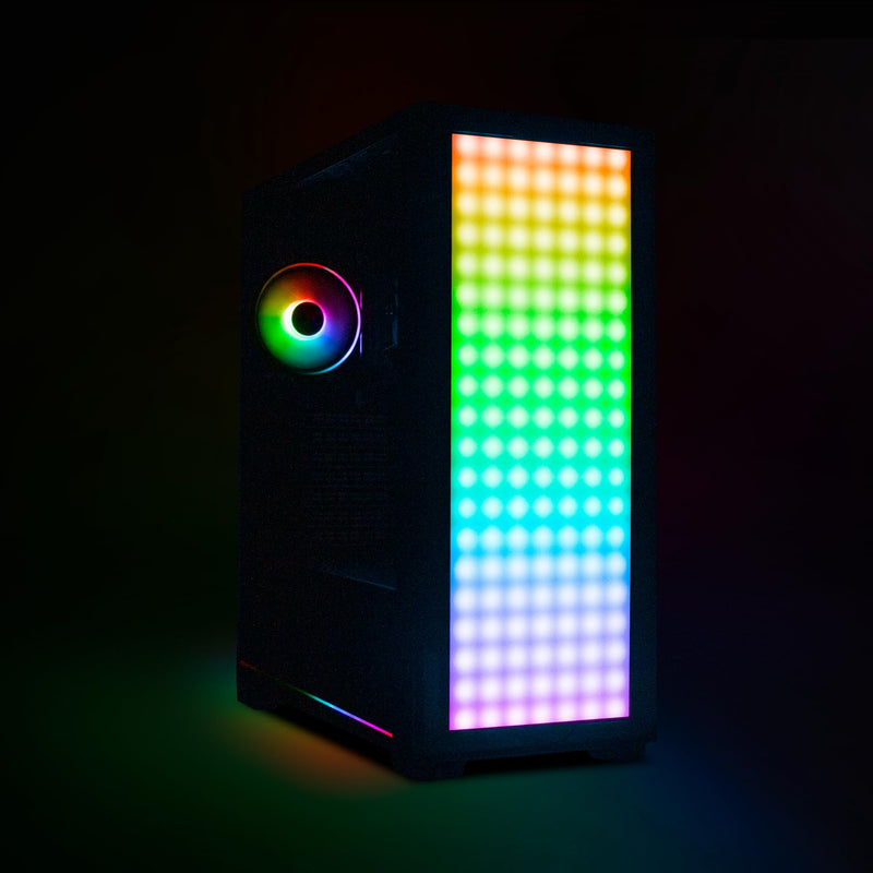 Fierce RGB Gaming PC - AMD Ryzen 5 4500 3.6-4.1GHz, RTX 3050 8GB, 16GB RAM, 1TB NVME M.2 SSD, 500W PSU, Windows 11, RGB Gaming PC Case