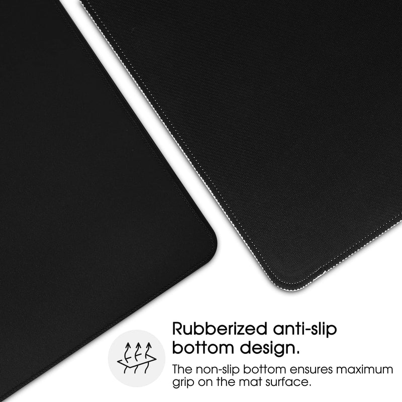 Game Mouse Pad Keyboard Pad for Computer Laptop Waterproof Mat Desk Pad with Anti-slip Rubber Base Large Rectangle Mouse Mat-Black 800x300x2MM