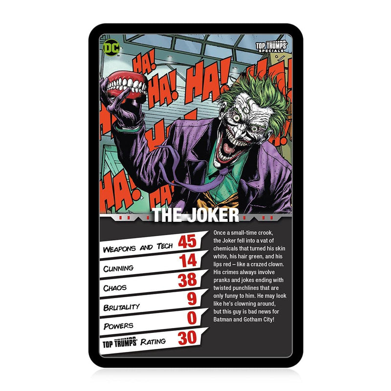 Top Trumps DC Comics Supervillains Special Card Game, play with Gotham’s iconic baddies from The Joker, Darkseid, Brainiac to Killer Frost and Harley Quinn, gift and toy for boys and girls aged 6+