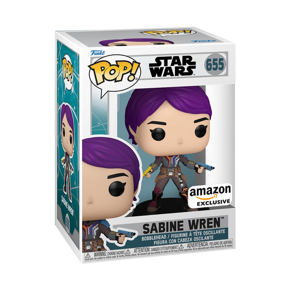 Funko Pop! Star Wars: Ahsoka TV - Sabine Wren - Glow In the Dark - Amazon Exclusive - Collectable Vinyl Figure - Gift Idea - Official Merchandise - Toys for Kids & Adults - TV Fans