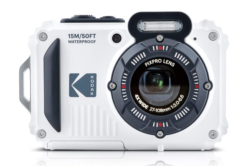 Kodak PIXPRO WPZ2 16MP 4x Zoom Tough Compact Camera - White