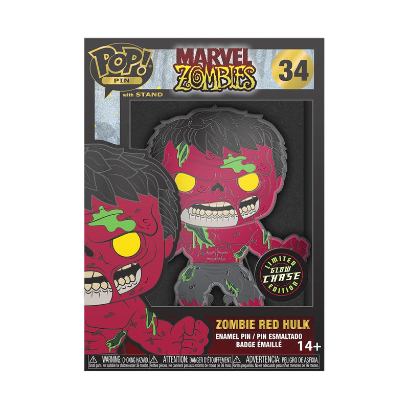 Funko Pop! Large Enamel Pin MARVEL: Zombie Hulk - Hulk - Marvel Zombies Enamel Pins - Cute Collectable Novelty Brooch - for Backpacks & Bags - Gift Idea - Official Merchandise