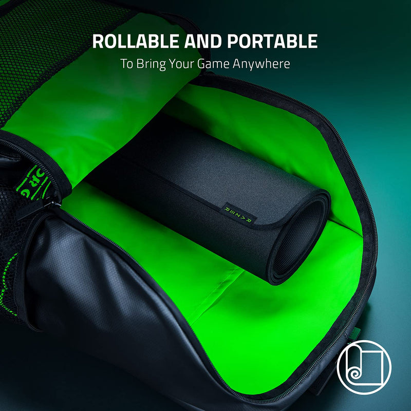 Razer Strider Hybrid Mouse Mat with a Soft Base & Smooth Glide: Firm Gliding Surface - Anti-Slip Base - Rollable & Portable - Anti-Fraying Stitched Edges - Water-Resistant - XXLarge