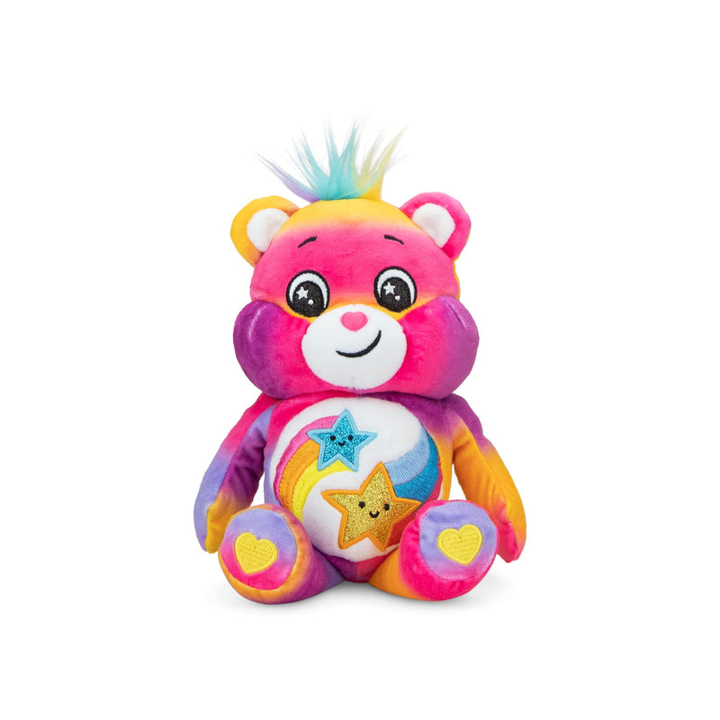 Care Bears | Dare To Care Bear Glitter 22cm Bean Plush | Collectable Cute Toy, Cuddly Toys for Children, Soft Toys for Girls and Boys, Cute Teddies Suitable for Girls Boys Ages 4+ | Basic Fun 22505