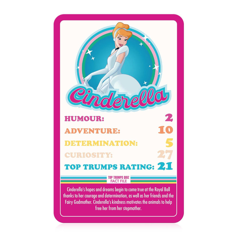 Top Trumps Disney Princess Specials Card English Edition, Play with Cinderella, Jasmine, Belle and Snow White battle your way to visctory, Educational game for ages 6 up, Pink.