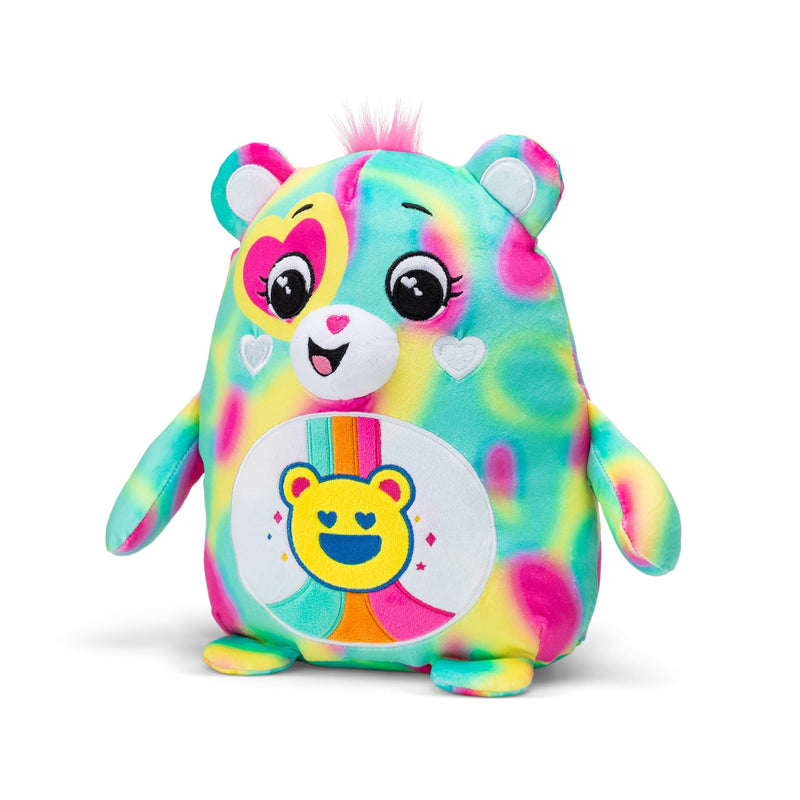 Care Bears , Good Vibes Bear 25cm Squishes , Collectable Cute Plush Toy, Cuddly Toys for Children, Soft Toys for Girls and Boys, Cute Teddies Suitable for Girls and Boys Ages 4+ , Basic Fun 22721