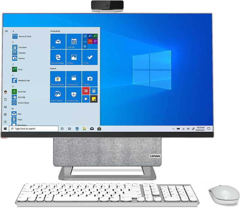 Lenovo Yoga AIO 7 All-in-One PC | 27 Inch UHD | AMD Ryzen 7 5800H | 16GB RAM | 1TB SSD | Windows 11 Home | Cloud Grey | Euterpe Wireless Keyboard and Mouse