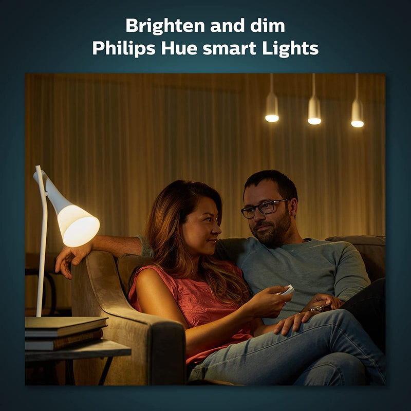 Philips Hue Smart Wireless Dimmer Switch V2 (Installation-Free, Exclusive for Philips Hue Lights) For Indoor Home Lighting, Livingroom, Bedroom