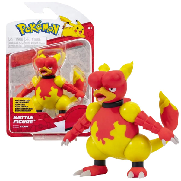 Pokémon Pokemon Figures Magmar - 8 cm Combat Figures - New 2023 - Officially Licensed Pokemon Toy