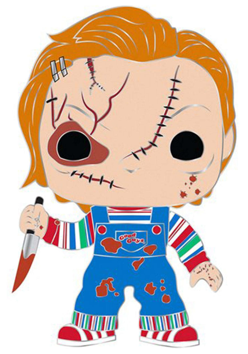 Funko Pop! Large Enamel Pin HORROR: CHUCKY - Chucky - Chucky Enamel Pins - Cute Collectable Novelty Brooch - for Backpacks & Bags - Gift Idea - Official Merchandise - Movies Fans