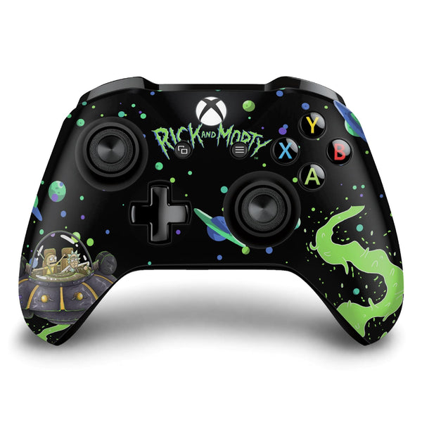 Head Case Designs Officially Licensed Rick And Morty The Space Cruiser Graphics Vinyl Sticker Gaming Skin Decal Cover Compatible With Xbox One S/X Controller