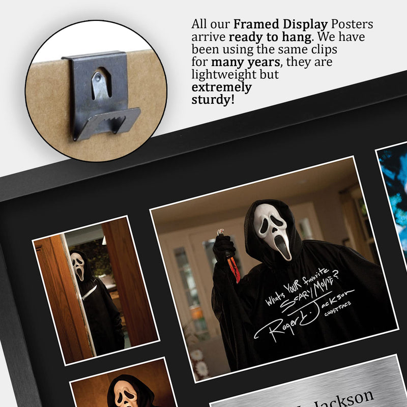 HWC Trading FR A3 Roger L Jackson Scream Ghostface Gifts Printed Signed Autograph Picture Display for Movie Memorabilia Fans - A3 Framed