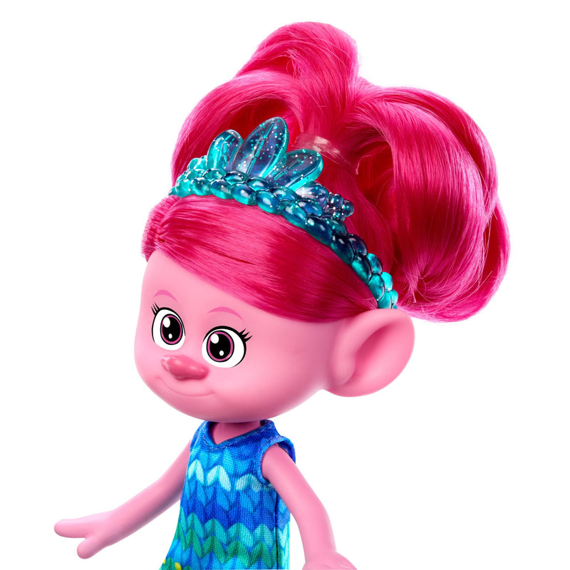 Mattel Trolls Band Together Trendsettin’ Fashion Dolls, Queen Poppy with Vibrant Hair & Accessory, Toys Inspired by the Movie, HNF13