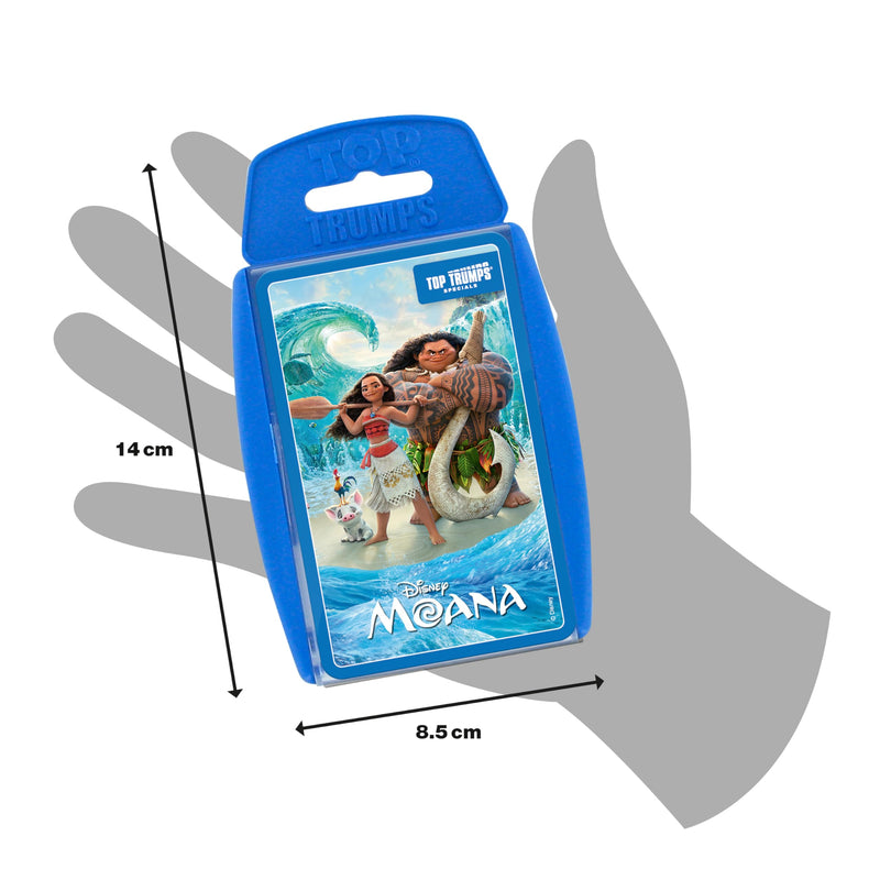 Top Trumps Disney's Moana Specials Card Game, play with 30 of your favourite moments with Maui, Hei Hei, Pua, Gramma Tala and Te Fiti, educational gift and toy for ages 8 plus