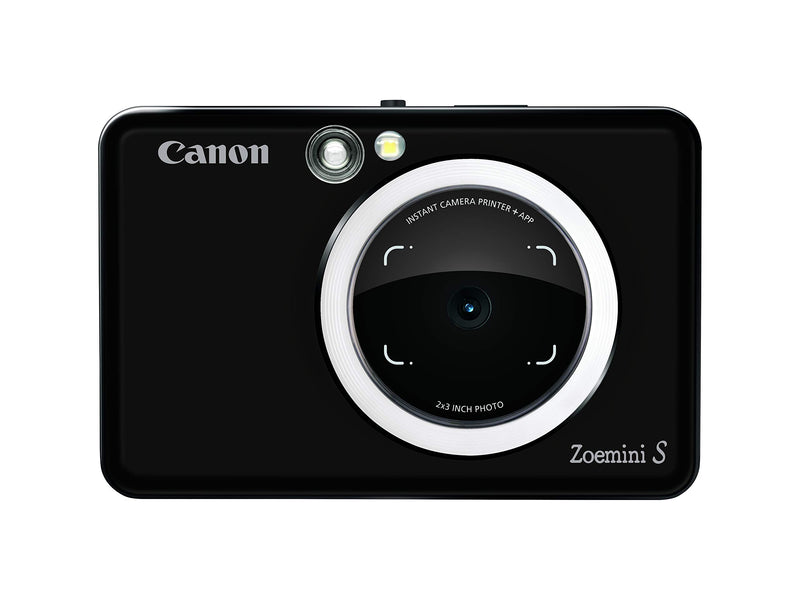 Canon Zoemini S Instant Camera & Photo Printer (Matte Black) – A pocket-sized 8-megapixel camera printer with ring-light, selfie mirror and remote shutter. Instantly print sticky-backed photo of your