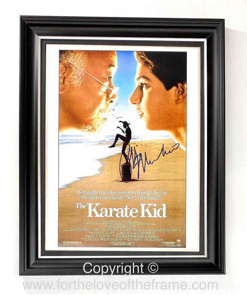 Ralph Macchio 'Daniel LaRusso' Hand Signed Autograph Memorabilia 'Karate Kid' Movie Poster In Luxury Handmade Wooden Display & Certificates of Authenticity