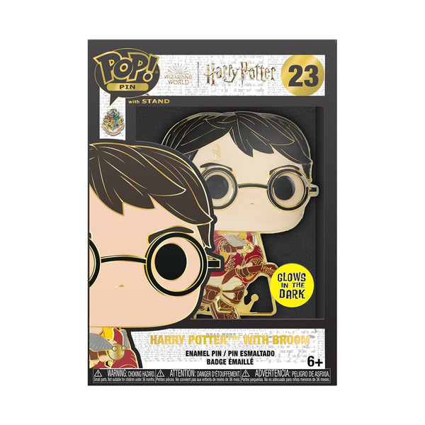 Funko Large Pop! Enamel Pin - Harry Potter POA 20th - Harry Potter on Broom Enamel Pins - Cute Collectable Novelty Brooch - for Backpacks & Bags - Gift Idea - Official Merchandise