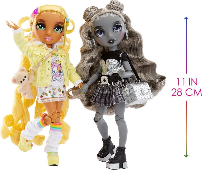 Rainbow High Shadow High Madison Twins 2 Pack - SUNNY & LUNA - Fashion Dolls with Yellow & Grey Designer Mix & Match Outfits with Accessories - Great for Kids 4-12 Years Old