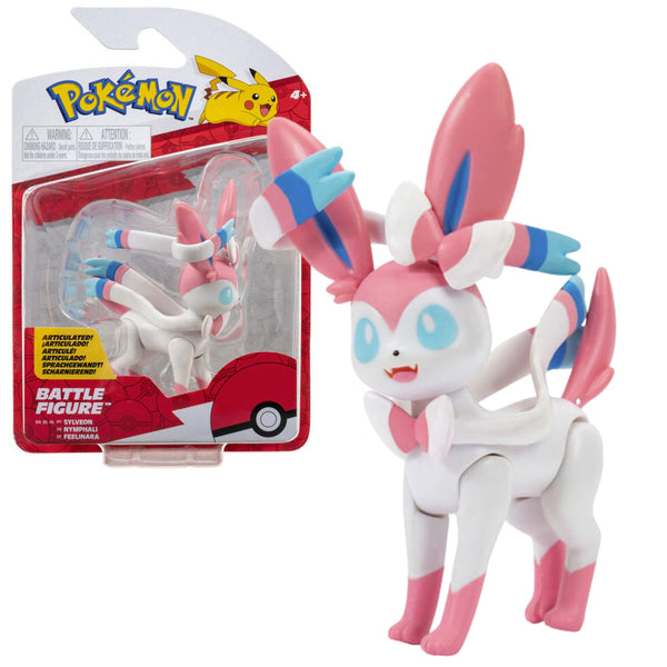 Pokémon Pokemon Figure Sylveon Feelinara - 8 cm Camp Figure - Officially Licensed Pokemon Toy