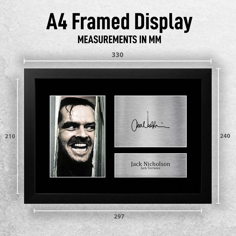 HWC Trading FR A4 Jack Nicholson The Shining Gifts Printed Signed Autograph Picture for Movie Memorabilia Fans - A4 Framed