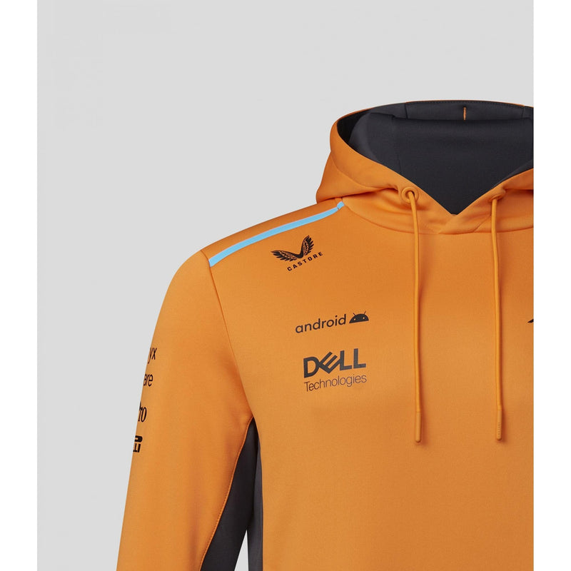 McLaren Formula One Team - Official 2023 Formula 1 Merchandise - Replica Team Hooded Sweat Shirt/Hoody - Papaya/Phantom - Unisex (L) (TU2614)