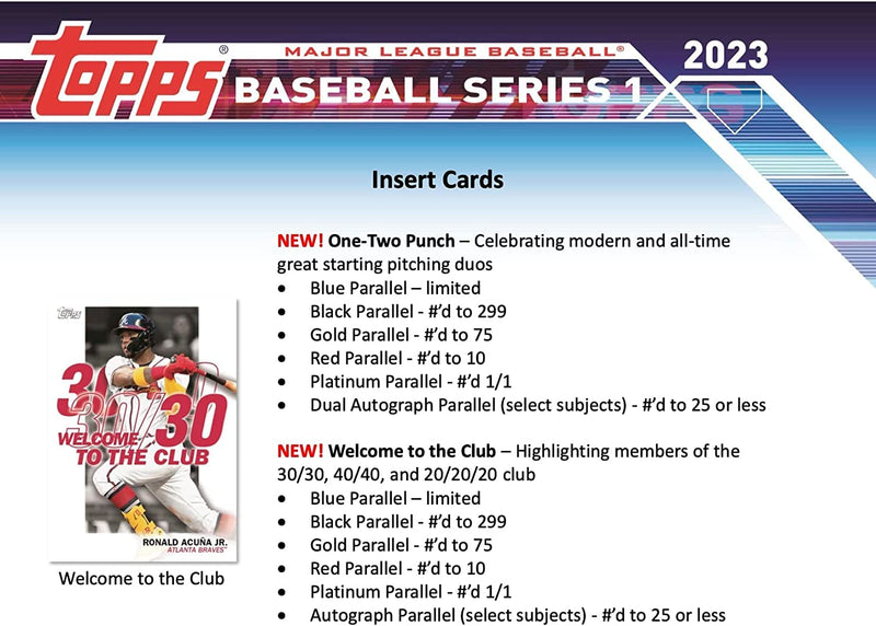 2023 Topps Series 1 Baseball Retail Display Box