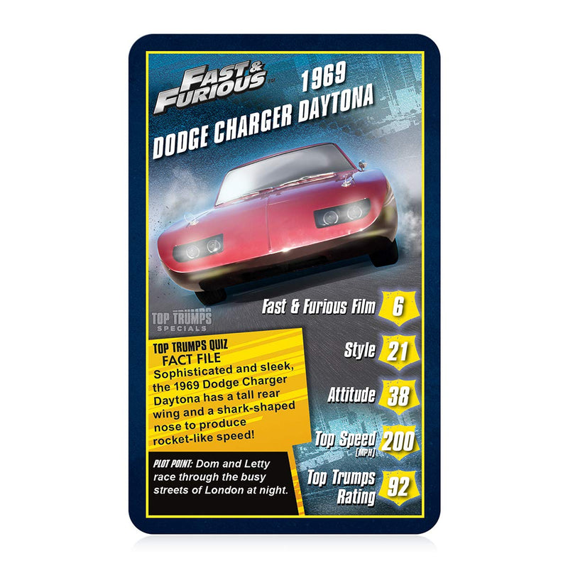 Top Trumps Specials Fast and Furious Card Game, play with cars from the movies including the Dodge Ice Charger, Lykan Hypersport, International MXT – MVA, gift and toy for boys and girls aged 6 plus