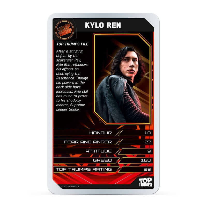 Star Wars Episode 8: The Last Jedi Top Trumps Card Game