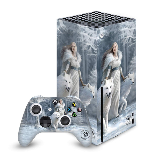 Head Case Designs Officially Licensed Anne Stokes Winter Guardians Art Mix Matte Vinyl Sticker Gaming Skin Decal Cover Compatible With Xbox Series X Console and Controller Bundle