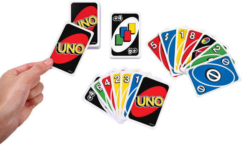 Mattel Games UNO, Classic Card Game for Kids and Adults for Family Game Night, Use as a Travel Game or Engaging Gift for Kids, 2 to 10 Players, Ages 7 and Up, W2087