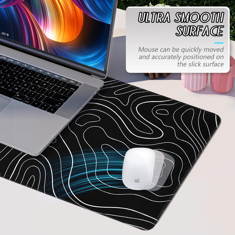 YUWLDD Mouse Pad Gaming Large Desk Pad (31.5 x 11.8 x0.12 inch) Washable Large Mouse Mat, Japanese Mouse Pad with Anti-Slip Rubber Base, Extended Mouse Pad for Office & Home.