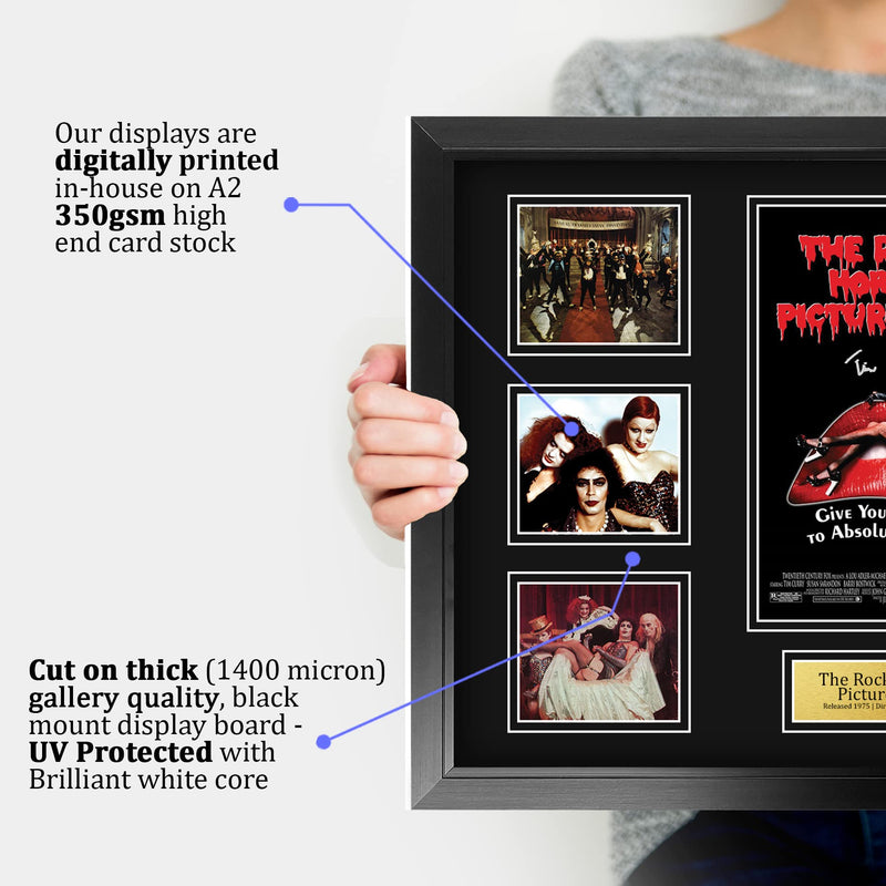 HWC Trading FR A2 The Rocky Horror Picture Show Gifts Printed Signed Autograph Presentation Display Montage for Movie Memorabilia Fans - A2 Framed