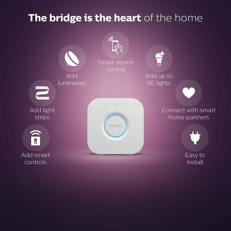 Philips Hue Bridge. Smart Home Automation Works with Alexa, Google Assistant and Apple Homekit. Unlock full control of your Hue Lighting, White